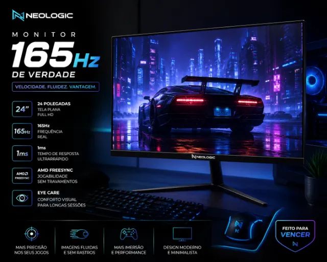 Monitor Neologic 165hz 24 Polegadas - Parcelo 