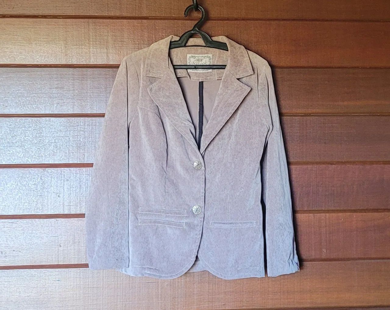 Blazer Veludo Retook Cinza - Tam M - Foto 2