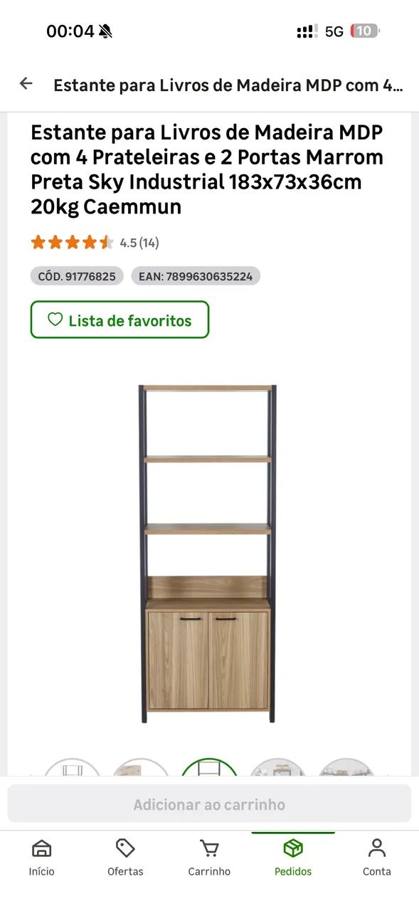 Estante mdf 