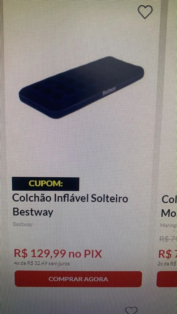 Colchão solteiro inflável e bomba!  - Foto 2