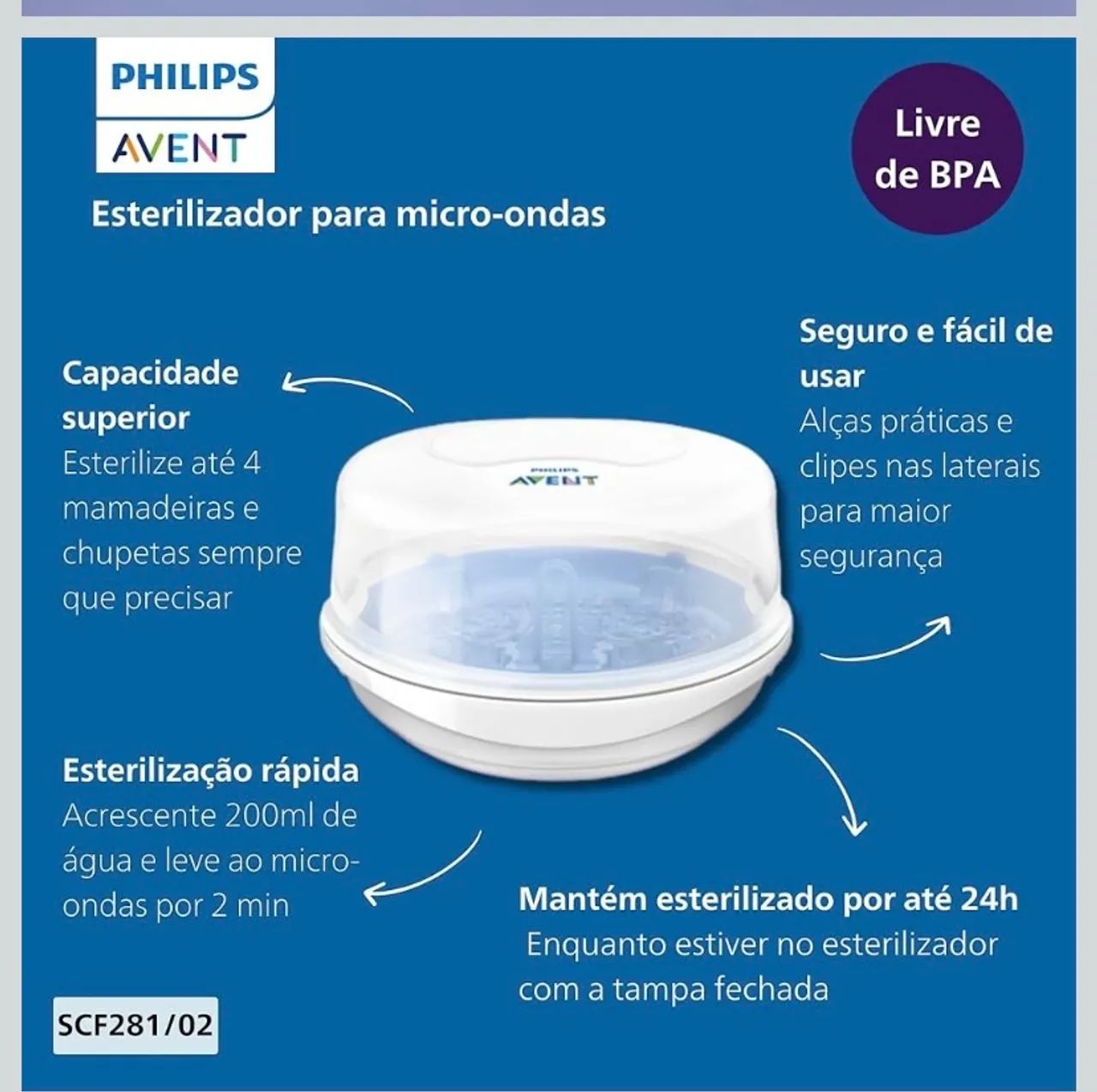 Esterilizador de mamadeiras  (para microondas) - Foto 2
