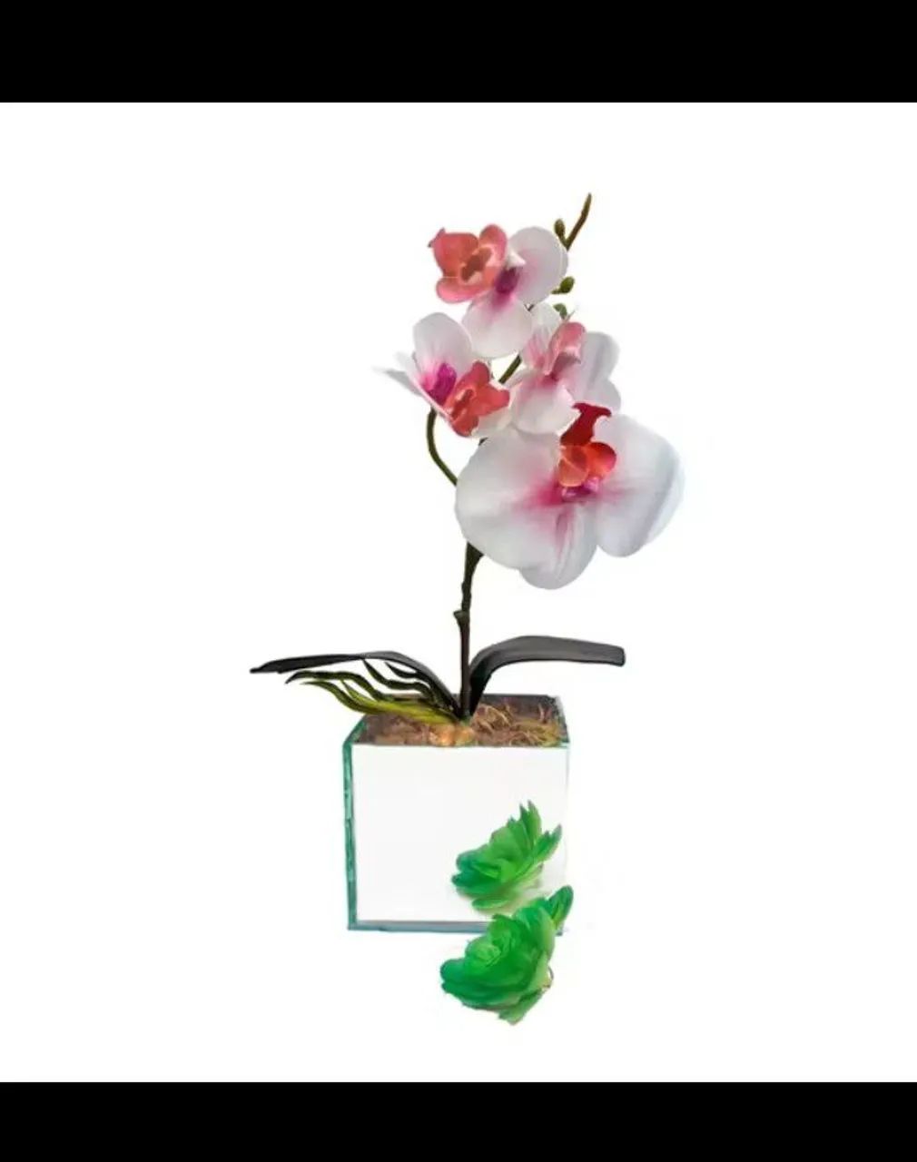 Vasinhos lindos de vidro com plantas artificial - Foto 4