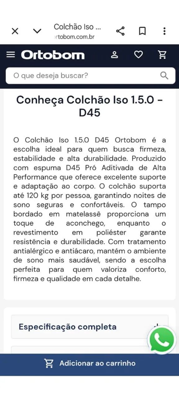 Colchão solteiro D45 espuma Novo nunca usado  - Foto 4