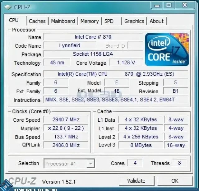 Processador Intel Core i7-860 - 4 núcleos / 8 threads - Foto 2