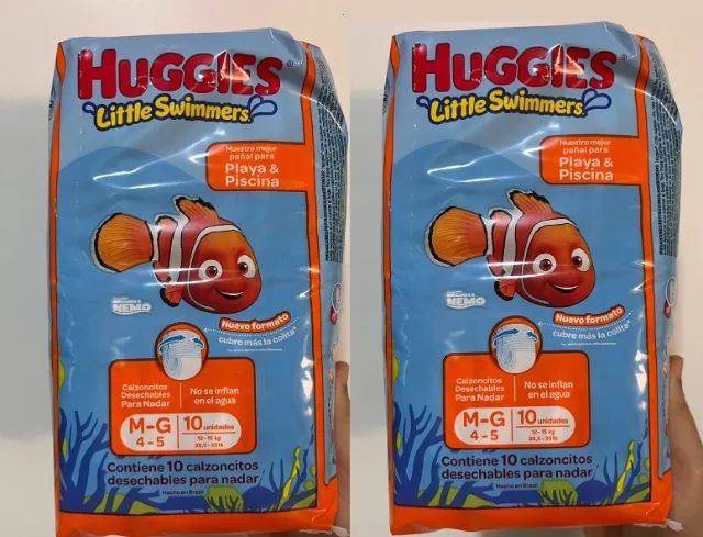 Kit com 2 Pacotes Fralda de Piscina Huggies M-G 10 unidades cada