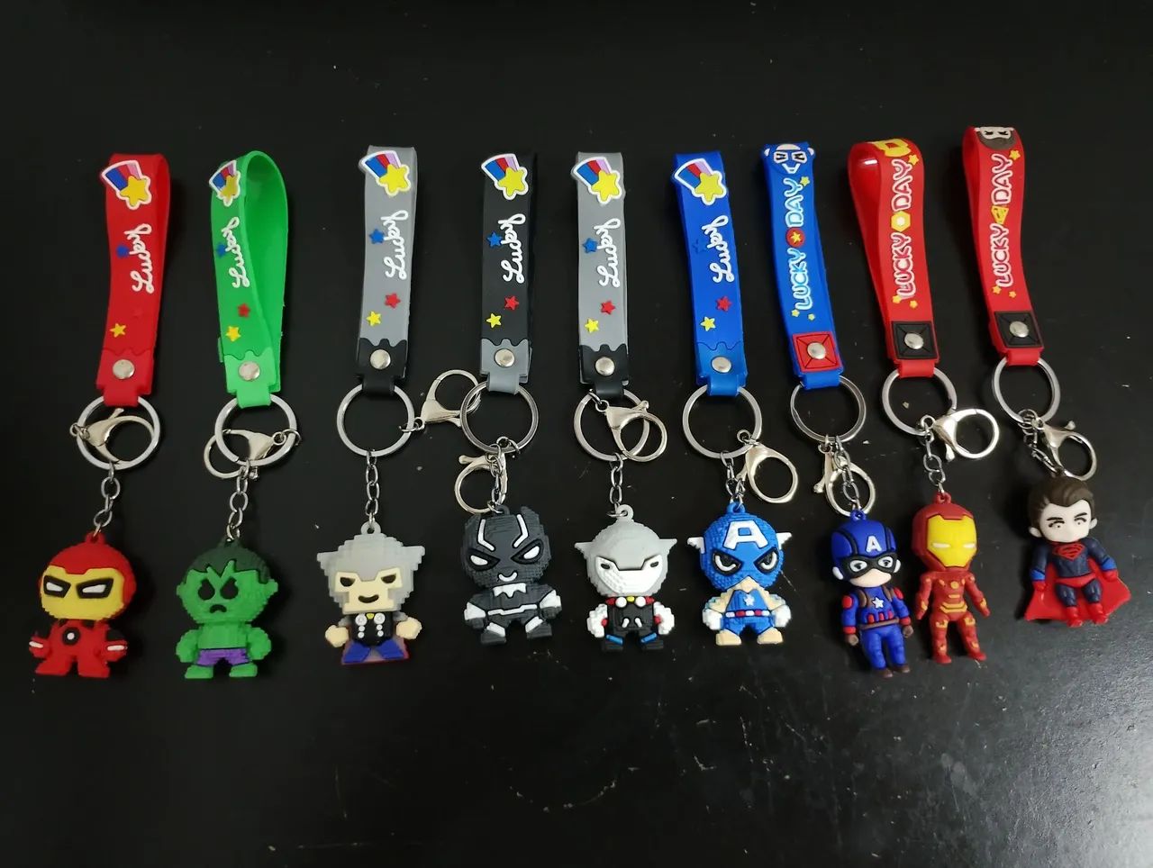 Lote de chaveiros novos heróis 