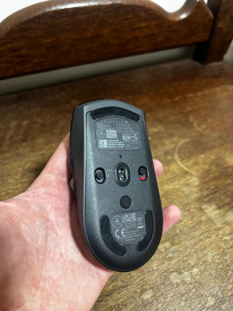 Mouse Gamer Sem Fio Alienware Tri-Mode - AW720M - Foto 2