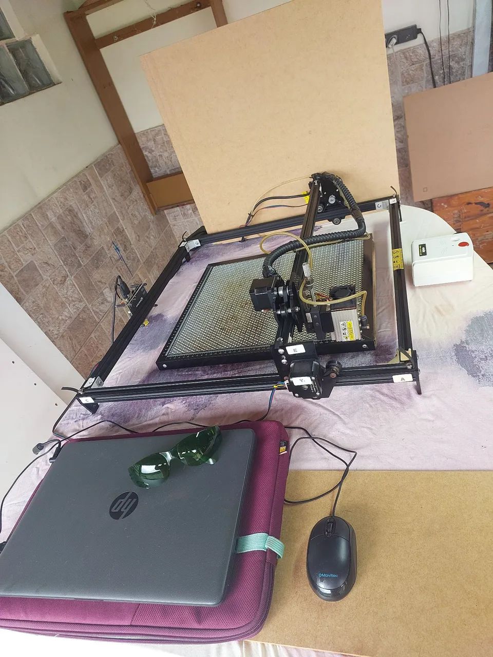 CNC Laser- corte e gravação MDF(completo com notebook)