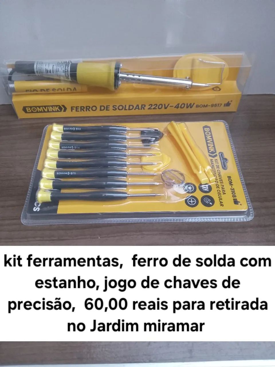 Ferro de solda com chaves de precisão 