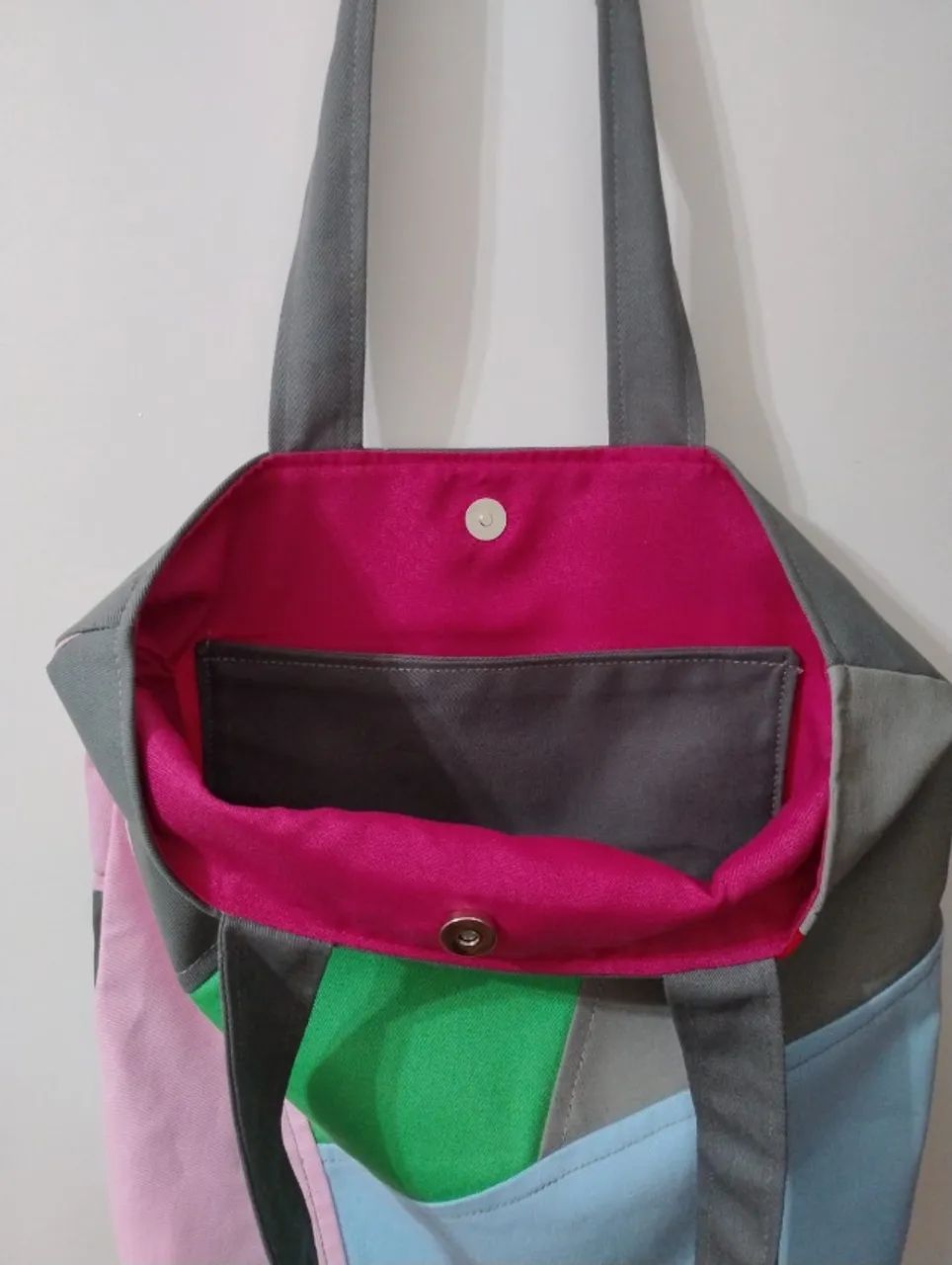Bolsa em Brim Artesanal modelo único Cod 054 - Foto 4