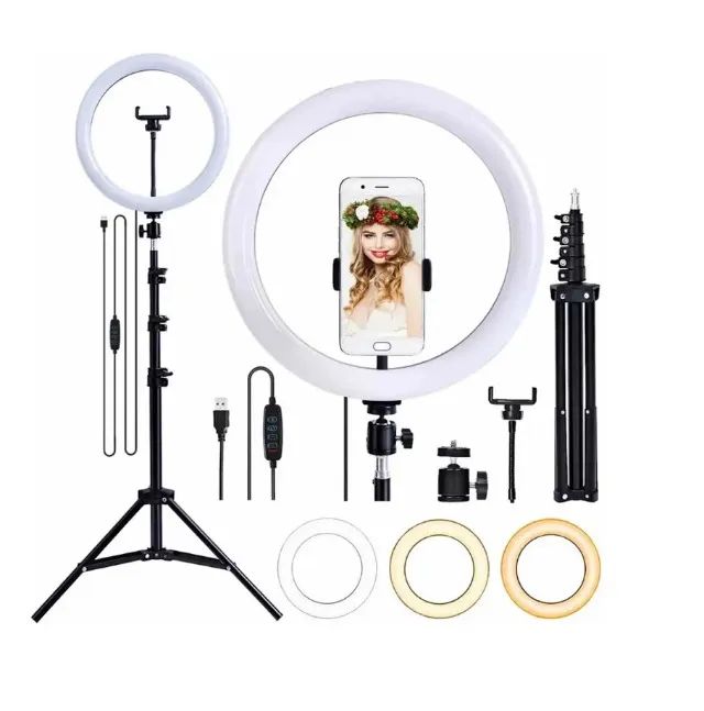 Kit  Led Ring Light Tripé Suporte Celular 