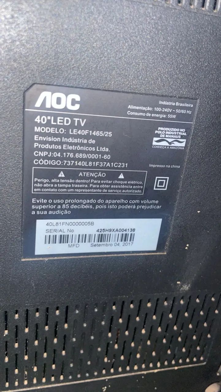 Tv AOC 40 com um risco na tela - Foto 2