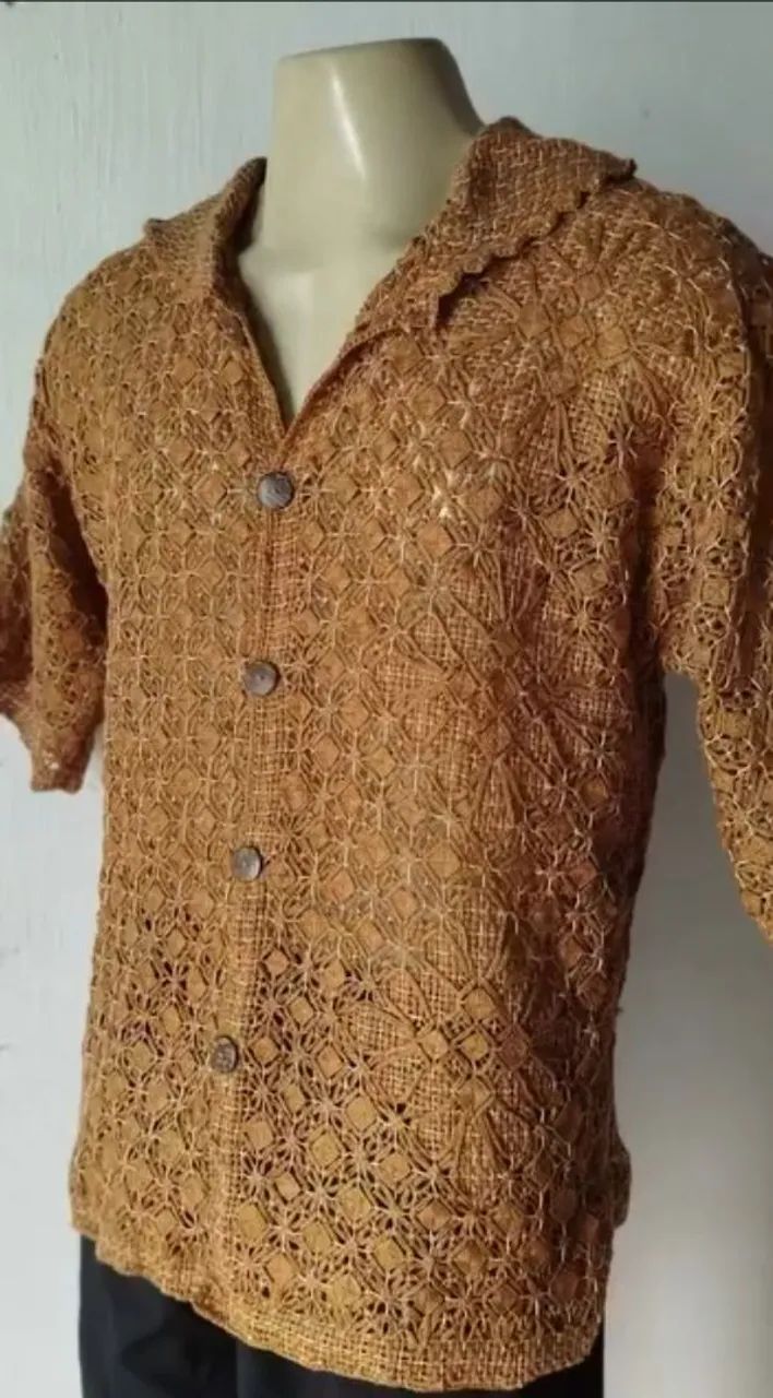 Camisa renda filé tamanho g - Foto 5