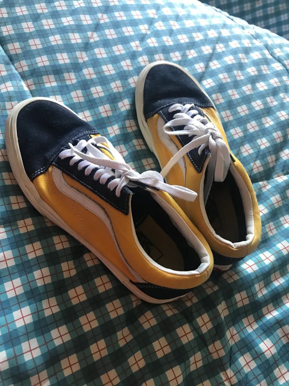 Tênis vans amarelo e preto - Foto 4