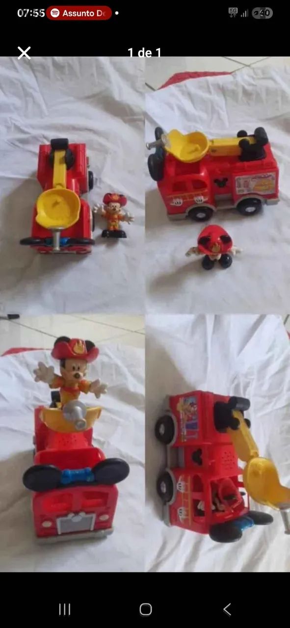 Disney Mickey caminhão de bombeiro