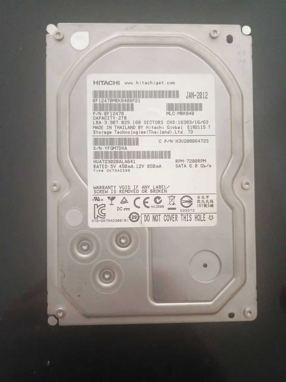 Hd Hitachi 2TB