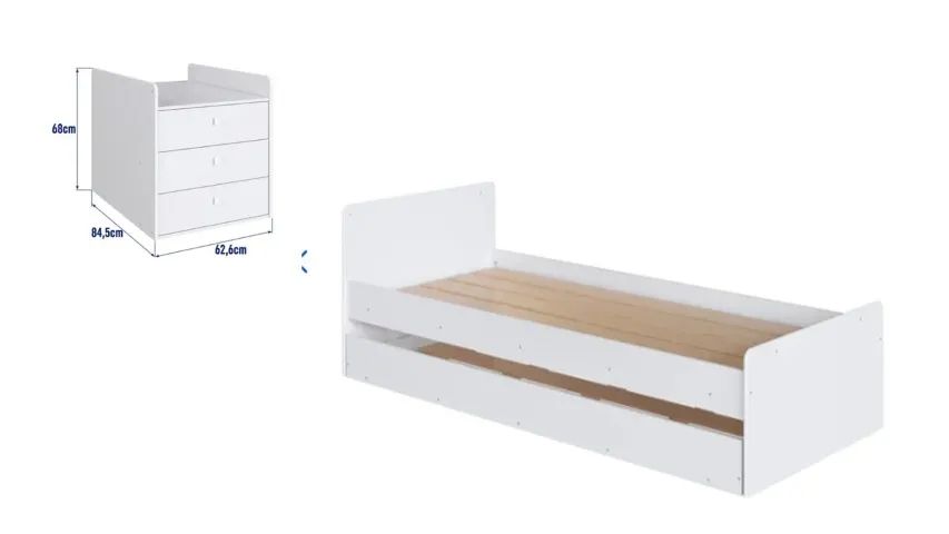 Berço multifuncional cama auxiliar com colchões inclusos - Foto 4