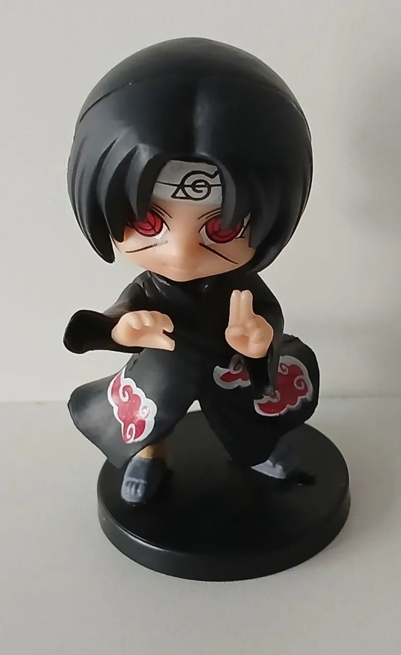 BONECO ACTION FIGURE MINIATURA ANIME NARUTO SHIPPUDEN ITACHI UCHIHA