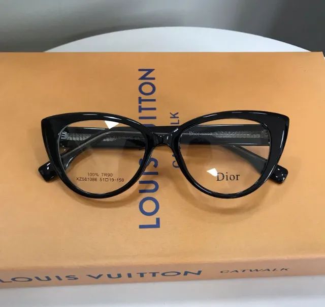 óculos armação de grau dior cat black 