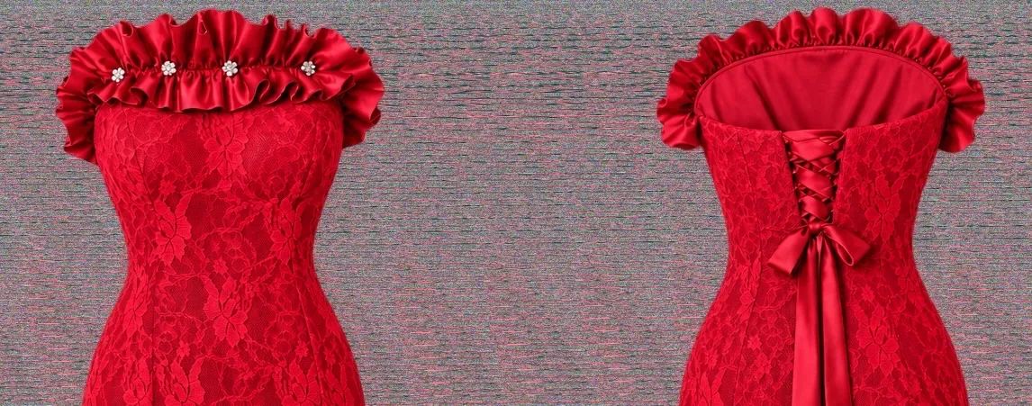 VENDO VESTIDO DE RENDA VERMELHO  - Foto 2
