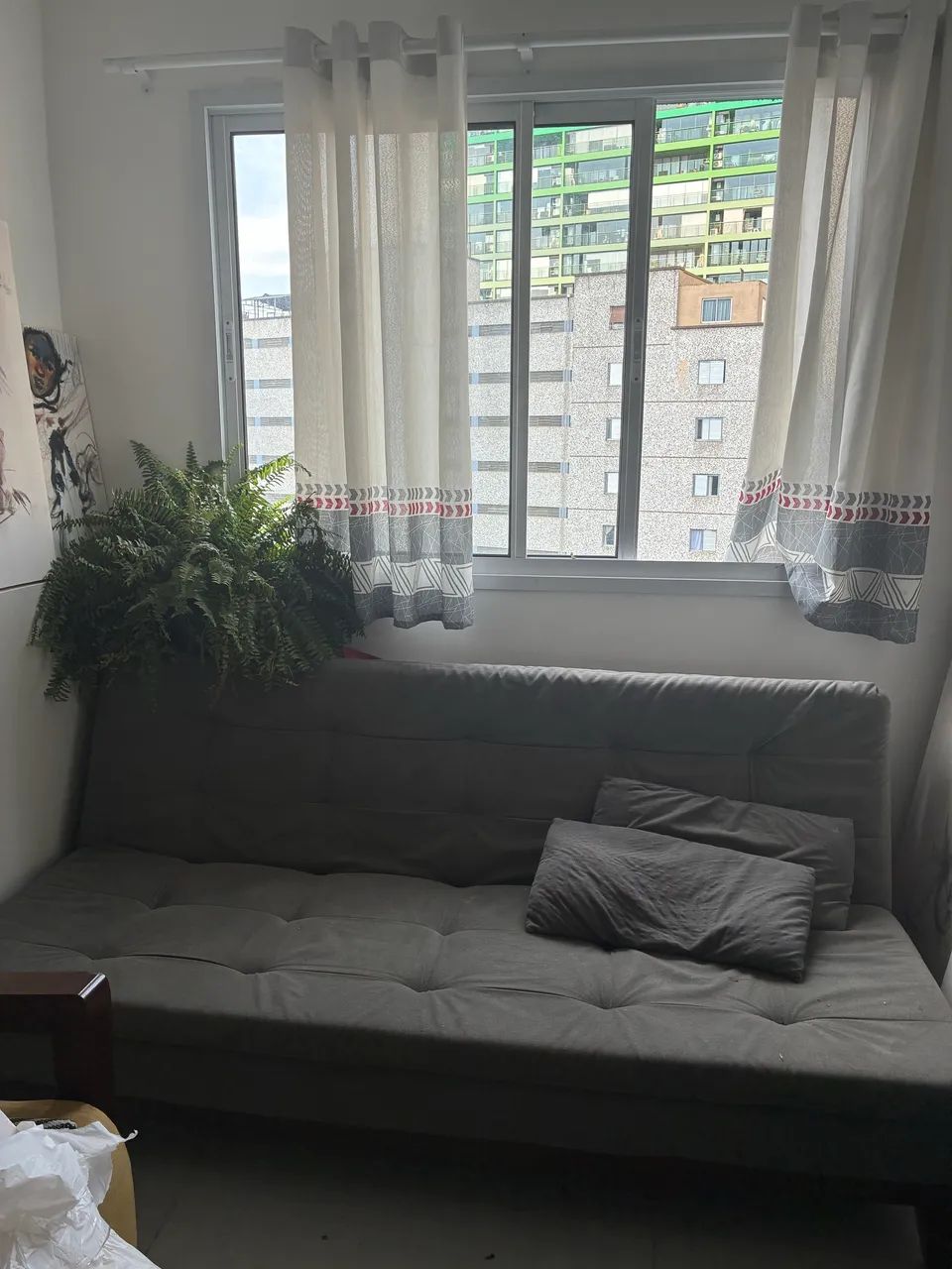 Sofá-cama cinza 3 lugares  - Foto 2