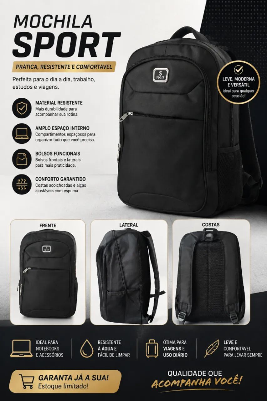Mochila Promoção com entrega Grátis 