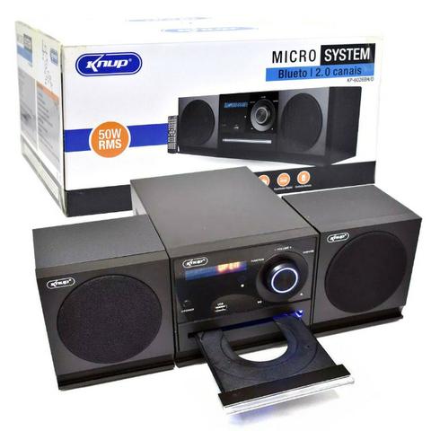 Micro System Home Theater 2.0 Bluetooth Kp-6026bh Knup com Dvd Usb 50W Potência Fm Mp3