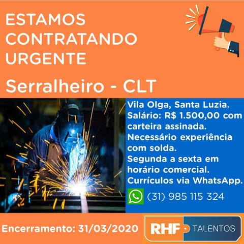 Contratamos Serralheiro