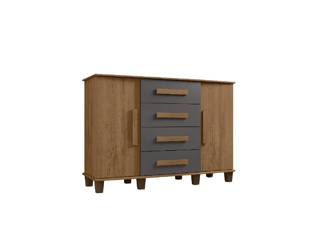 Cômoda Arce  Modelo Retrô 2 Portas e 4 Gavetas ! Frete + Montagem Grátis. - Foto 2