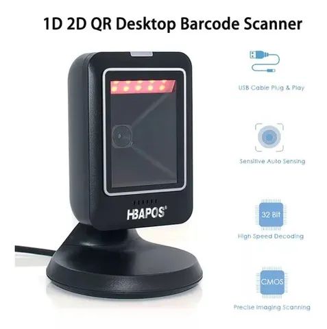 Supermercado Handheld Barcode Scanner, Leitor de Código de Barras