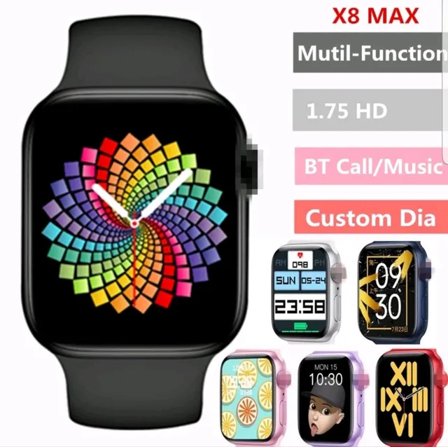 Como configurar e ajustar hora e data do relógio smartwatch x8 max