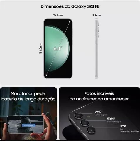 Black Friday! Smartphone Samsung Galaxy S23 256GB Preto 5G 8GB RAM 6 1” Câm  Tripla + Selfie 12MP - 256GB - Preto