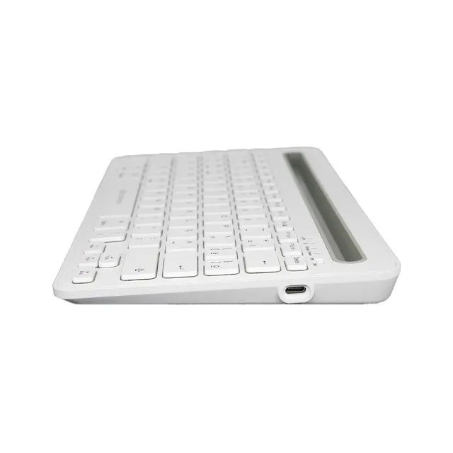  Teclado Sem Fio Bluetooth/USB C3Tech K-BT100WH Branco Recarregável - WZetta - Foto 3