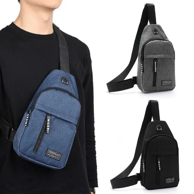 Mini Mochila Bolsa de Ombro Peito Transversal Tiracolo - Foto 4