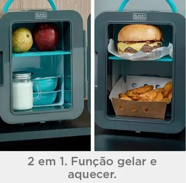 MINI REFRIGERADOR Black & Decker com função aquecer!