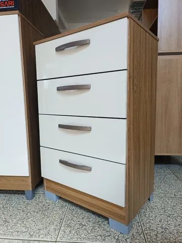 Cômoda 4 Gavetas Castanho Nova - Foto 5