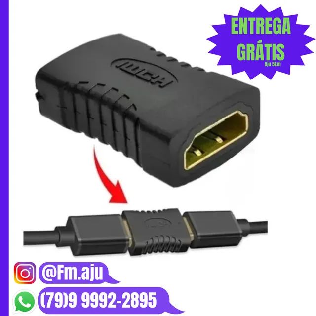 Adaptador Emenda HDMI X HDMI - Novo / Entregamos à combinar