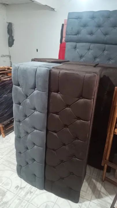 Puff baú 1.40 Suede - Novo