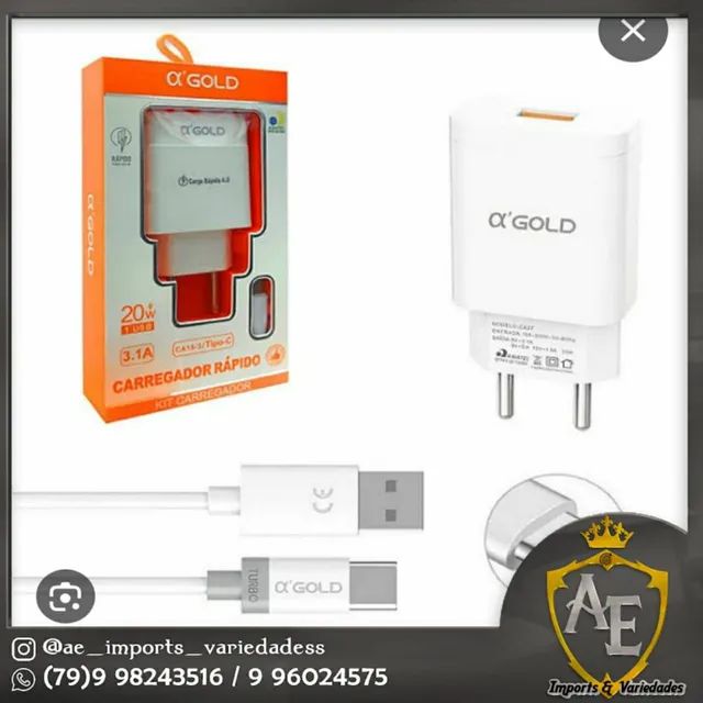 Carregador completo para iphone e android