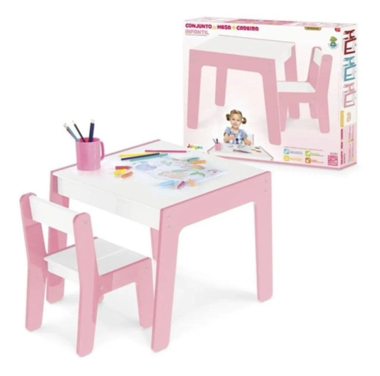 Conjunto de mesa e cadeira infantil  - Foto 2