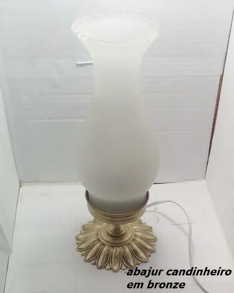 abajur candinheiro em bronze - Foto 2