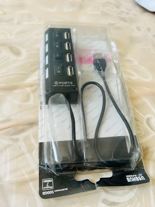 Régua cabo Hub USB 4 portas 2.0 - Foto 2