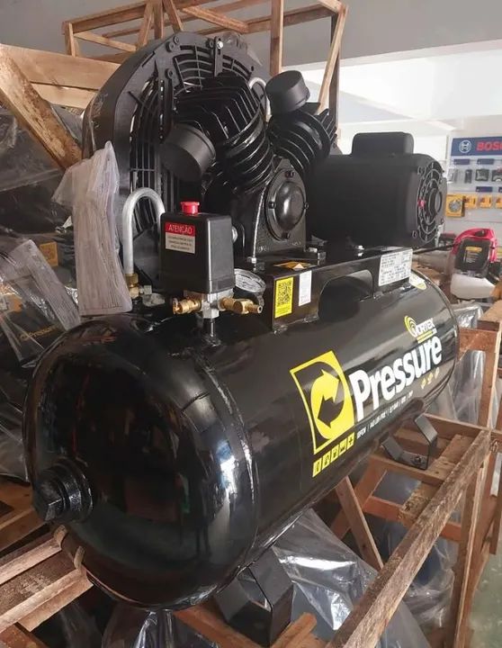 Compressor de ar 100 Litros 140psi Motor 2HP Pressure - Novo/Loja - Foto 3