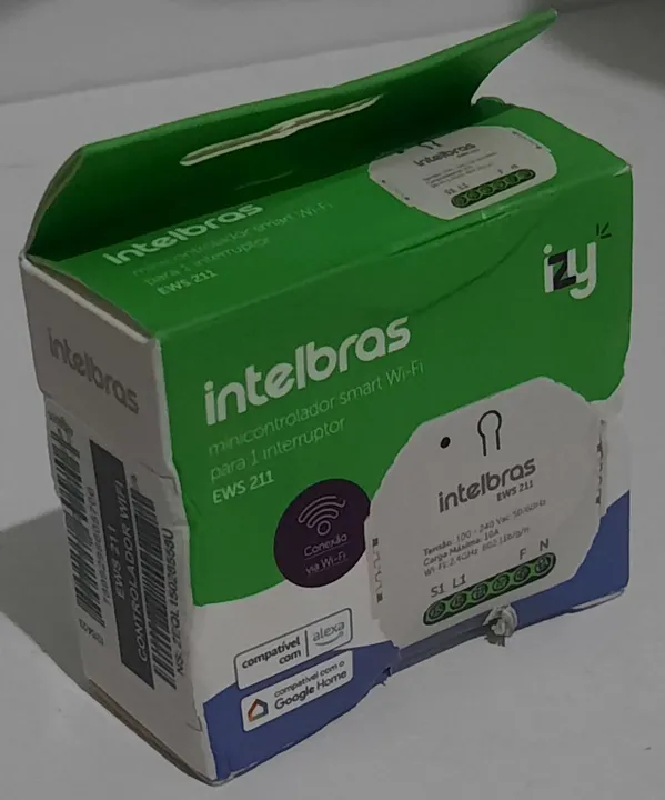Interruptor Smart Wi-fi para 1 Interruptor EWS 211 Intelbras Izy