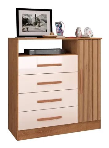 Cômoda delta 1 Porta 4 Gavetas pr J2 - Foto 3