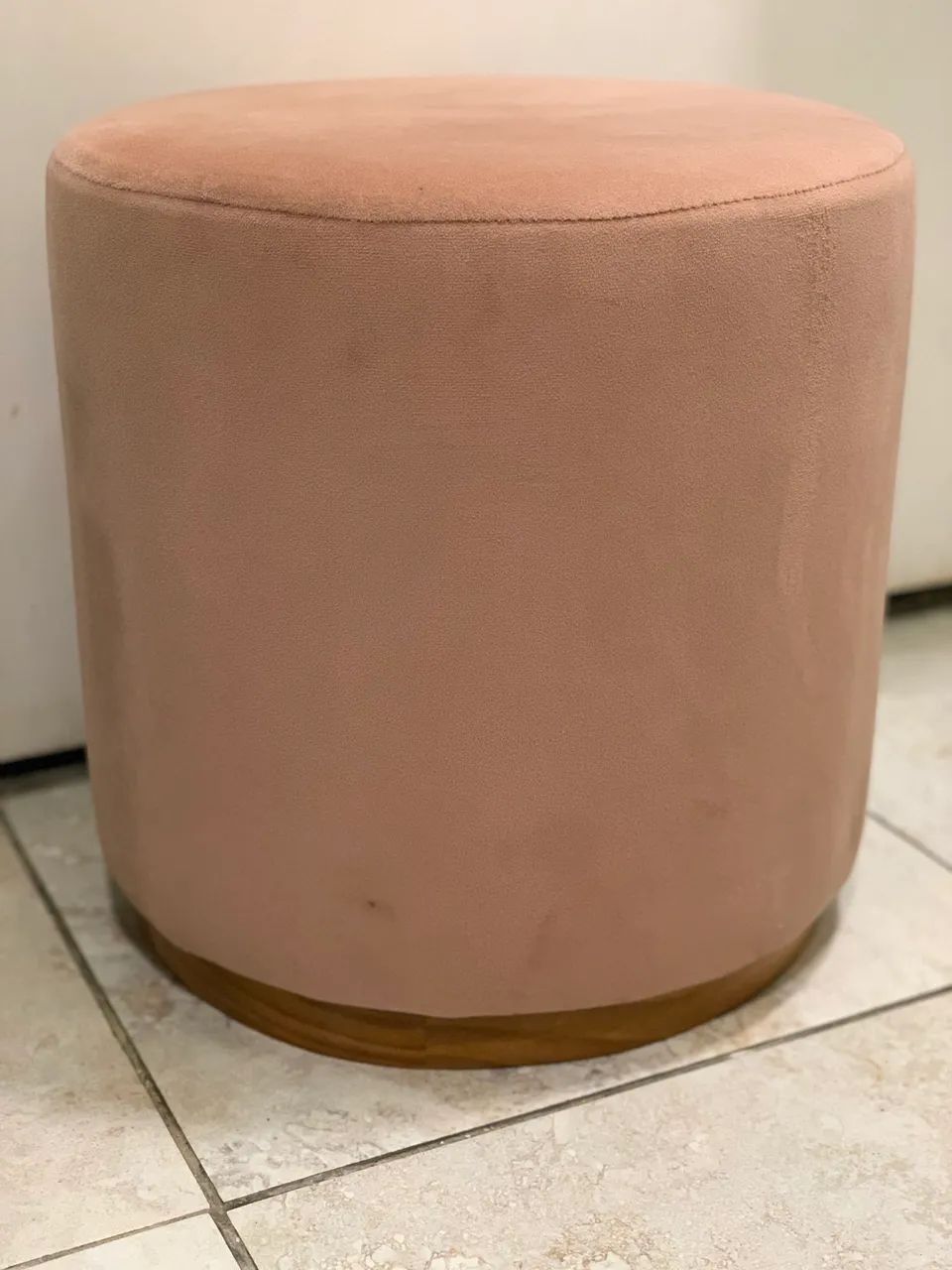 Conjunto de puffs rosa chá 