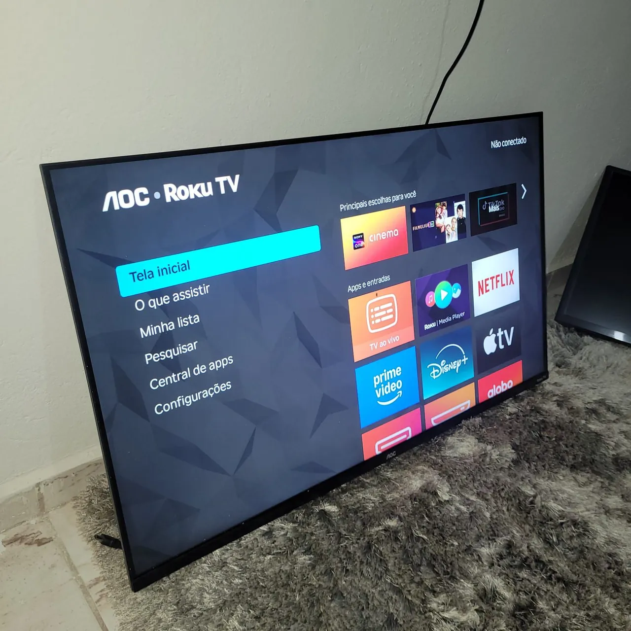 Smart TV AOC Roku - Tela Inicial