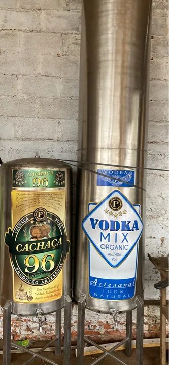 2 Reservatórios de Inox para Armazenar Cachaça e Vodka - Foto 3