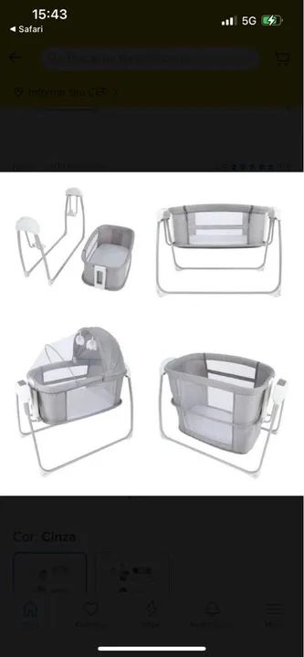 Berço portátil musical 