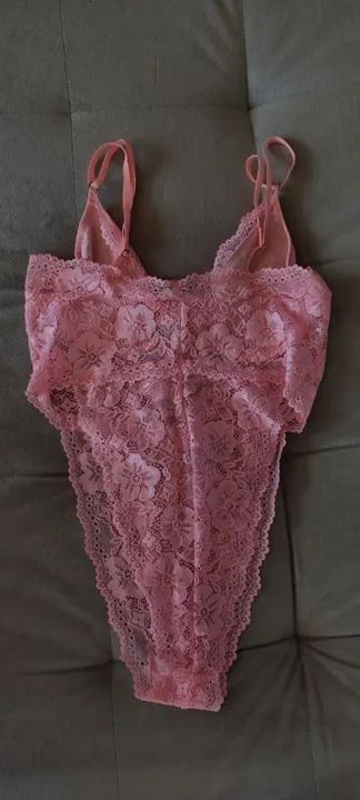 Body de renda rosa - Foto 2